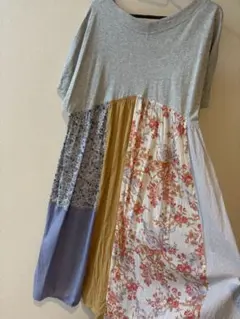 スーパーハッカ　パッチワーク柄 ワンピース