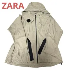 ZARA ザラ カーキ マウンテンパーカー フード ドローコード ジャンパー