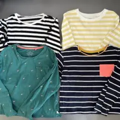 女の子　長袖カットソー Tシャツ 綿 4枚セット ネクスト、無印良品、GITA