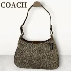 COACH USA製 オールドコーチ 6112 ツイード ポーチ 希少 Y2K - メルカリ