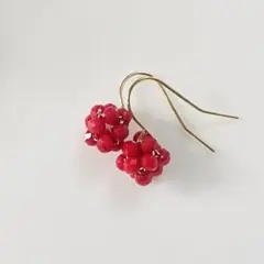 カーネリアン フラワーのピアス 14kgf - メルカリ