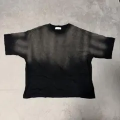 T 셔츠 블랙 빈티지 가공