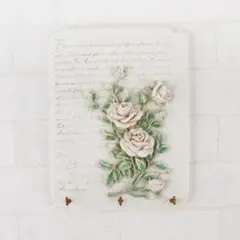 新品タグ付 an3 ローズ絵画刺繍がま口バッグ - メルカリ