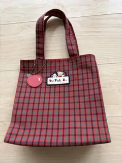 ファミリア familiar チェック柄トートバッグ