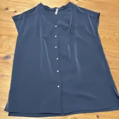 NATURAL BEAUTY BASIC パールボタンノースリーブシャツS