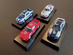 日産スカイラインＧＴＲレーシングミニカー４台セット　京商１／６４