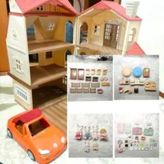 シルバニアファミリー 赤い屋根の大きなお家　家具有り