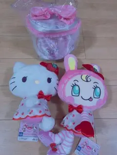 メゾピアノ×ハローキティチェリーBIGぬいぐるみ　バニティポーチ 3点セット