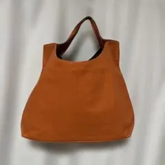 オレンジ　ハンドバッグ