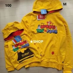 BABYDOLL ディズニー くまのプーさん 親子コーデ パーカー 100 M