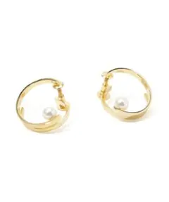【別注】januka パールフープイヤリング金メッキ美品のサムネイル