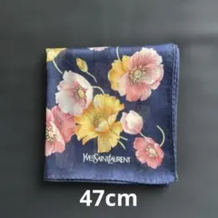 新品 イヴサンローラン 大判 ハンカチ スカーフ 花柄 ポピー YSL 47cmのサムネイル