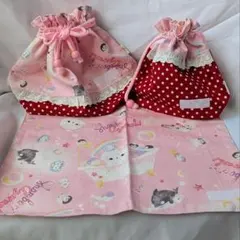 セール！お弁当袋　コップ袋　ランチョンマット　入園グッズ3点セット