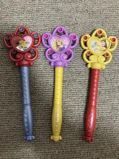 ディズニープリンセス　ステッキ　アリエル　ラプンツェル　ベル　カプセルトイ