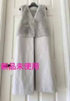 ❤️ エコファー切替ロングベスト　ジレ❤️ポケット付き　新品未使用