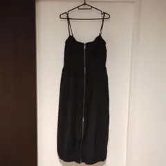 GU フロントジップバブルヘムワンピース　XL