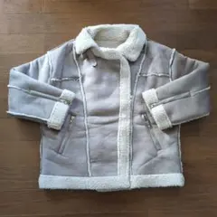 【 FUN 】ボアライニングシェルパライダースジャケット ベージュ Ｍ ゆったり