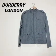 N105-3○ BURBERRY グレー ジップアップジャケット