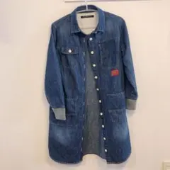 コート風にも！デニムワンピース