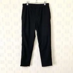 アダストリア　スラックス　ブラック　M ウエストゴム　洗える　大人カジュアル　黒