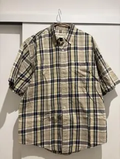 最終値下げ　Eddie Bauer エディーバウアー　白タグ 半袖チェックシャツのサムネイル