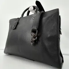 美品✨コーチ ビジネスバッグ 2wayローグ ブラック レザー 3層 メンズ