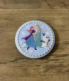 アナと雪の女王 刺繍ピンバッジ