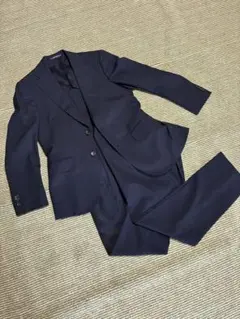 洋服の青山　メンズビジネス　2パンツスーツ A5 Ｍサイズ　ネイビーストライプ