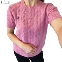 新品未使用✨POLO RALPH LAUREN カシミア混半袖ニットケーブル編
