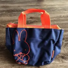 ミッフィー刺繍・バッグ ネイビー/オレンジ