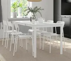 美品⭐︎IKEA イケア　VANGSTA ヴァングスタ 伸長式テーブル　ホワイト