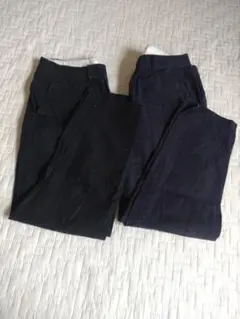 【夏】アーバンリサーチドアーズ　パンツ　色違い2枚セット　黒紺　ストライプのサムネイル
