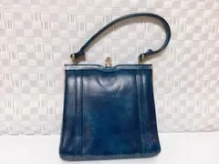 革製・2way ハンドバッグ グレー ゴールド金具 クラッチバッグ - メルカリ