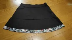 Prince プリンス スコート 黒×裾フリル M