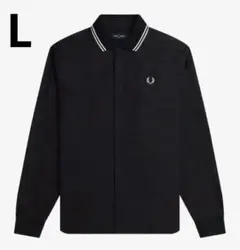 FRED PERRY 長袖 シャツ 黒 M5647 美品