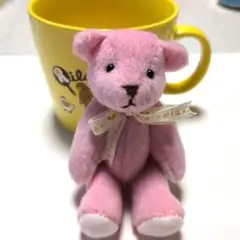 くまちゃん　ピンク　ストラップ １１㌢