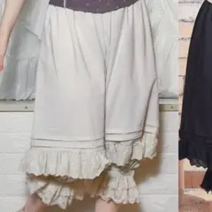 しまむら 愛野えり マノンローズ ロングドロワーズ クリーム 生成 L-LL