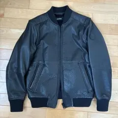 美品/DIESEL(ディーゼル)レザーボンバージャケット/シープレザージャケット