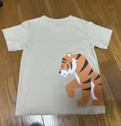 無印良品 Tシャツ 120cm ベージュ トラ