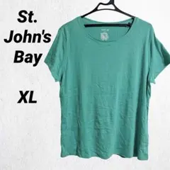 St. John's Bay シンプルTシャツ エメラルドグリーン 【XL】