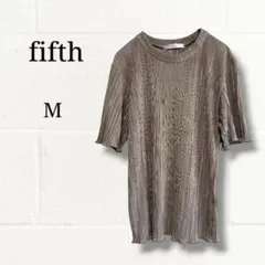 fifth フィフス プリーツカットソー 半袖 メロウ グレージュ Mのサムネイル