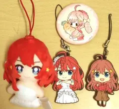 5等分の花嫁 中野五月グッズまとめ売り ラバーストラップ 缶バッジ ぬいぐるみ