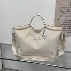 alo ホワイト トートバッグ