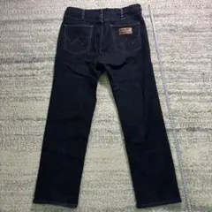 【美品】Wrangler 33サイズ　ダークブルー ストレートデニム