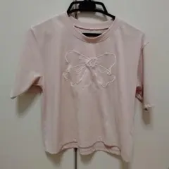 GRL リボン刺繍Tシャツ