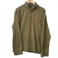 古着　nauticaノーティカ　ハーフジップ　スウェット　刺繍　ロゴ