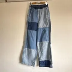 adidas アディダス KSENIASCHNAIDER パッチワークジーンズ