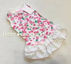 No.5033　メゾピアノ　さくらんぼ&いちごのニットワンピース　MD　ダックス