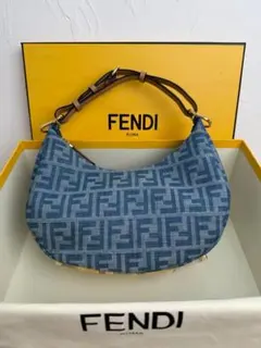 Fendi ブルー FFロゴ ショルダーバッグ