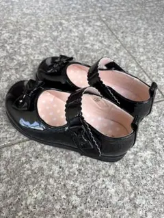 黒いリボン付きフォーマルシューズ 18.0cm